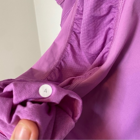 LULULEMON Speed Up Tank Pink Lilac Size 4 Zippered Pocket Luxtreme - Picture 6 of 8